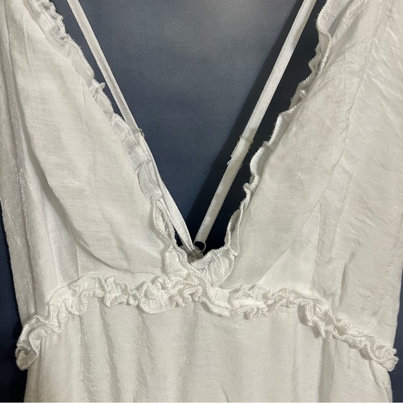 Polly white tiered lined dress tag says size 12 but I am guessing girls EUC - Picture 2 of 8